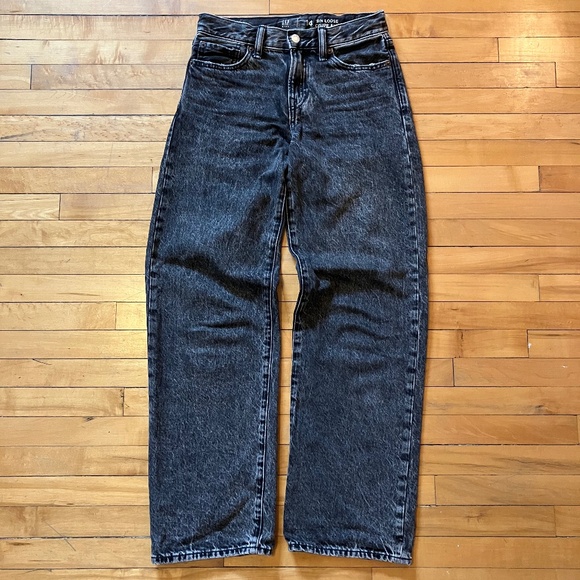 Gap Kids '90s Loose Jeans Black Wash - Size 14 - Picture 1 of 10